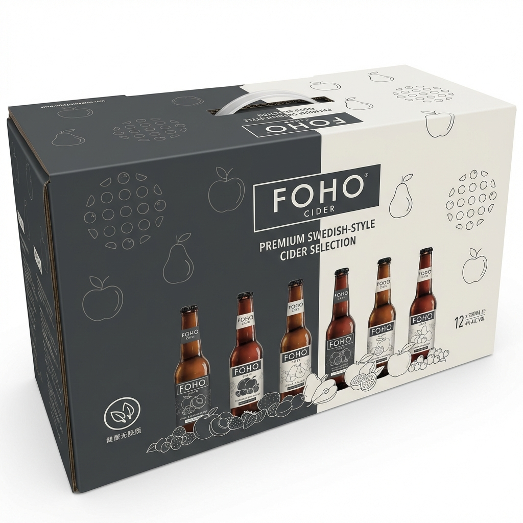 Wine packaging insert example showing the interior compartment layout